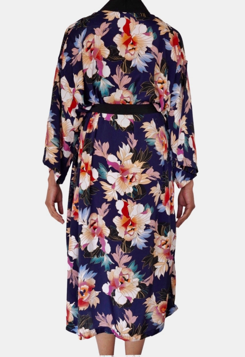 LAOS Blue Magnolias Kimono