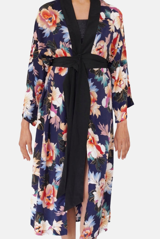 LAOS Blue Magnolias Kimono