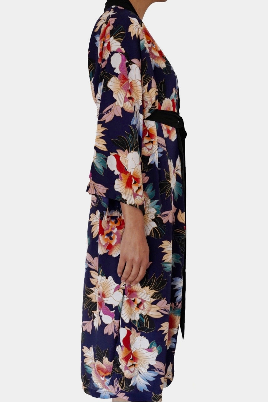 LAOS Blue Magnolias Kimono