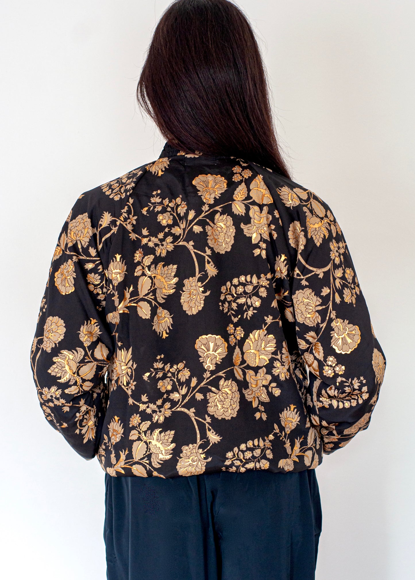 Elvira - Bomber Jacket Golden Flowers