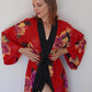LAOS Red Magnolias Kimono